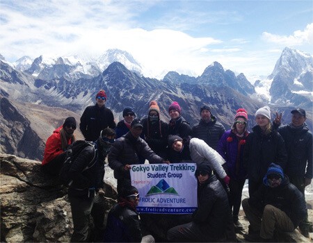 Gokyo valley trek with students