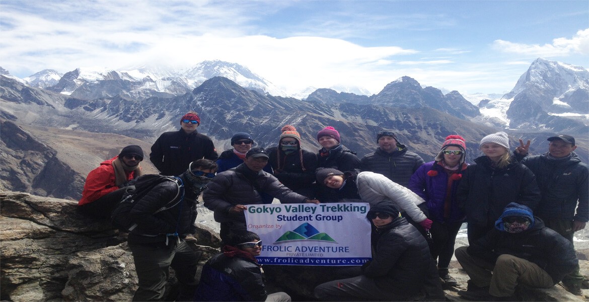 Gokyo valley trek with students