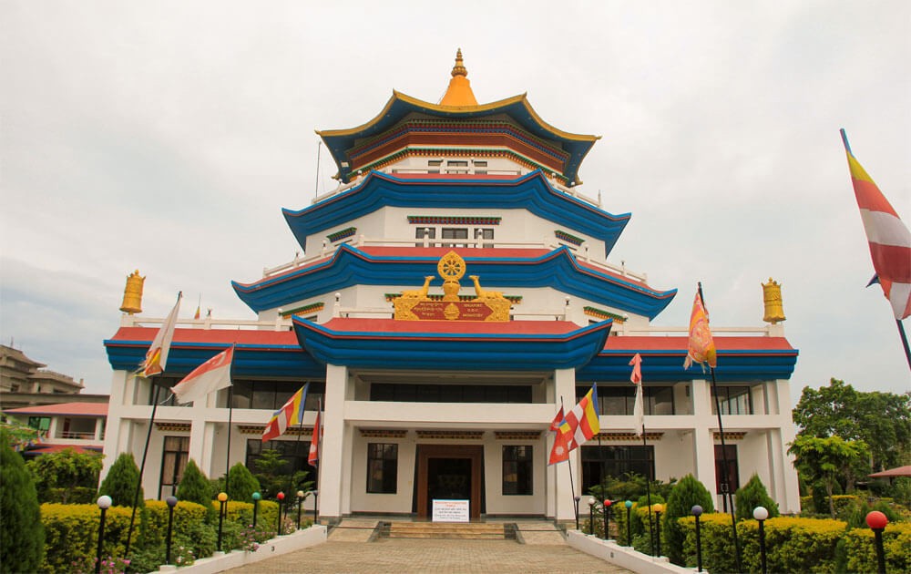 beautiful monastery in lumbini on lumbini tour