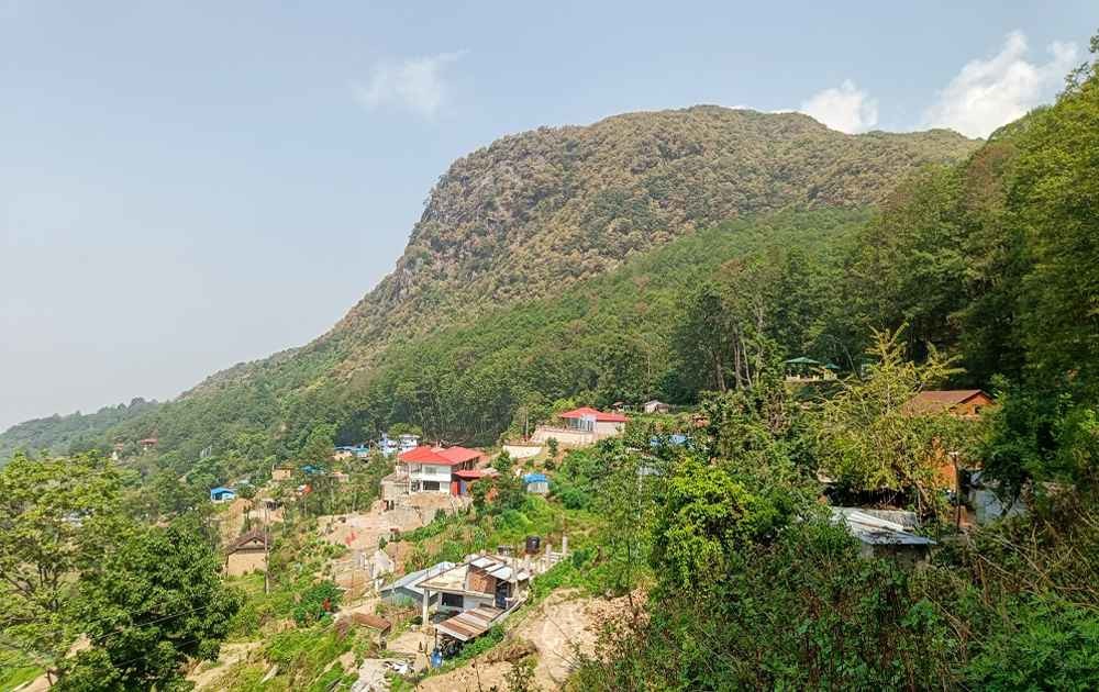 green nature near tare bhir from shivapuri national park.
