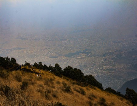 Bhasmasur Hill and Kathmandu valley view