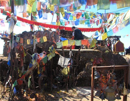 hindu shrines at phulchoki hill top