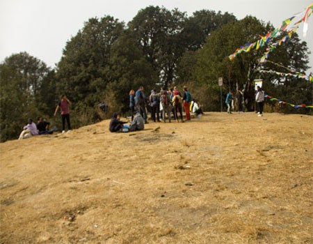 hikers on shivapuri hill after a sucssesful hike